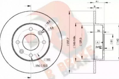 R BRAKE 78rbd26947 -  Тормозной диск